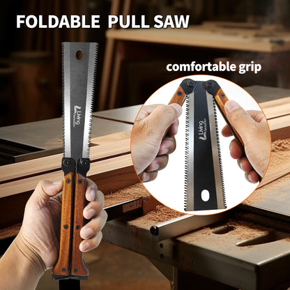 Japanese Hand Saw Hard Pull Saw Foldable SK5 Blade with Gift Box