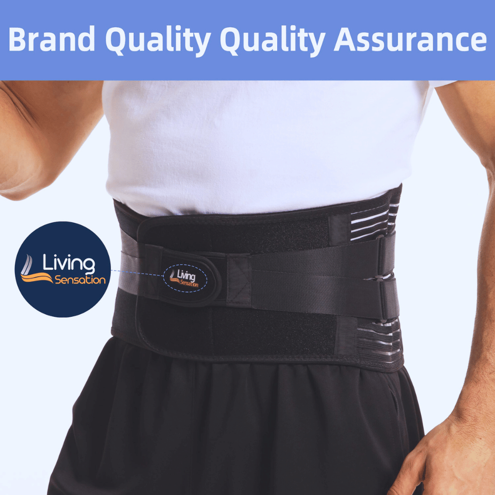 Back Braces for Lower Back Pain Relief with 6 Stays, Breathable Back Support Belt for Men/Women for Work