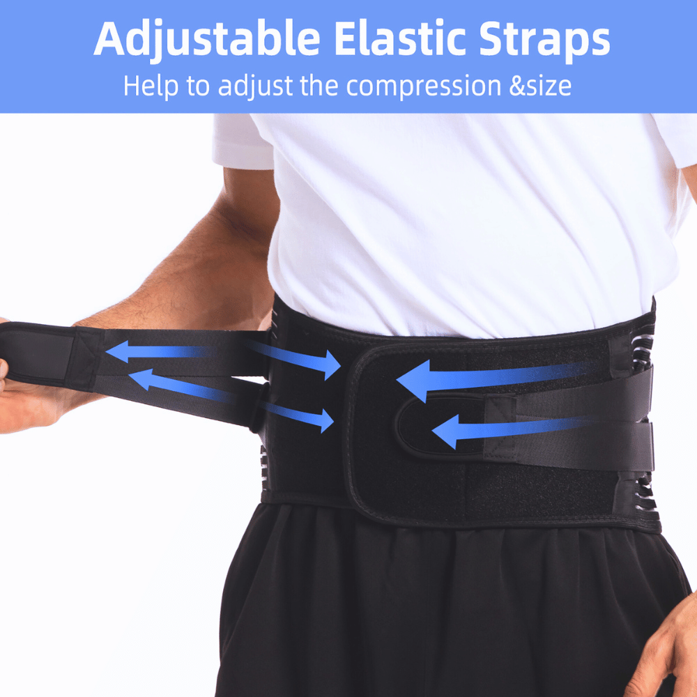 Back Braces for Lower Back Pain Relief with 6 Stays, Breathable Back Support Belt for Men/Women for Work